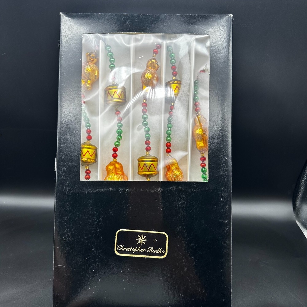 1996 CHRISTOPHER‎ RADKO LITTLE DRUMMER BEAR GARLAND 96-221-0 / 72" LONG